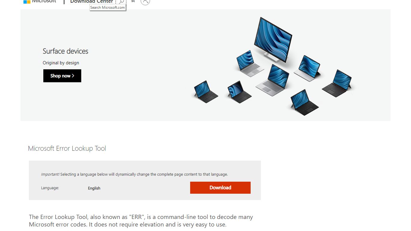 Download Microsoft Error Lookup Tool from Official Microsoft Download ...