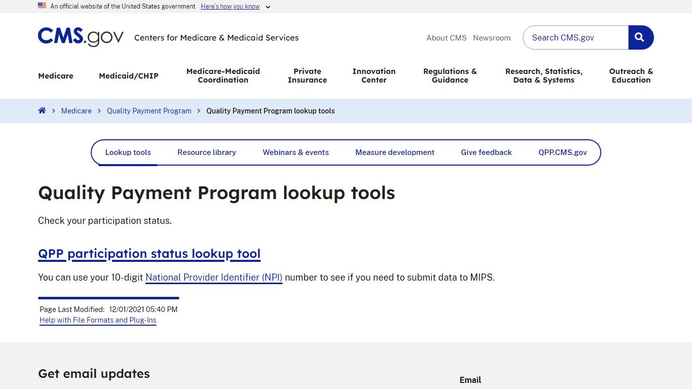 Lookup tools | CMS - Centers for Medicare & Medicaid Services